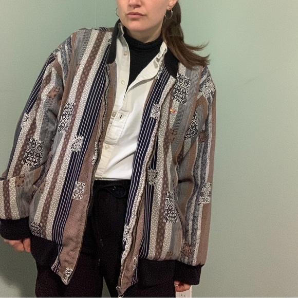 VINTAGE printed bomber - Picture 1 of 14